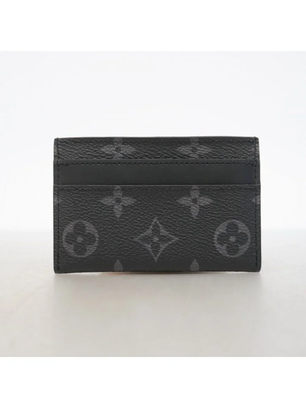 Louis Vuitton Card Case Monogram Eclipse Holder Double Black